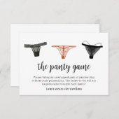 Carte de jeu de culotte pour douche de mariage lin (Devant / Derrière)