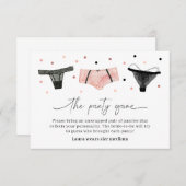 Carte de jeu de culotte pour douche de mariage lin (Devant / Derrière)