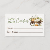 Carte de jeu de devinette de bonbons de la citroui (Devant)