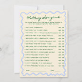 Carte de jeu de devinette de mariage avec écriture (Devant)