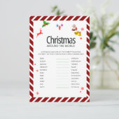 Carte de jeu de devinette de Noël autour du monde (Debout devant)