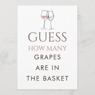 Carte de jeu de devinette de vin Doodle pour enter