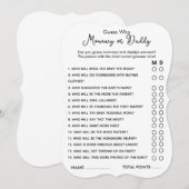 Carte de jeu de devinette Maman ou Papa pour Baby  (Devant / Derrière)