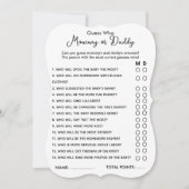 Carte de jeu de devinette Maman ou Papa pour Baby  (Devant)