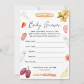 Carte de jeu de devinette pour Baby Shower Charcut (Devant)