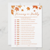 Carte de jeu de devinette pour Baby Shower d'autom (Devant)