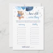 Carte de jeu de douche de bébé ours en peluche How (Devant)