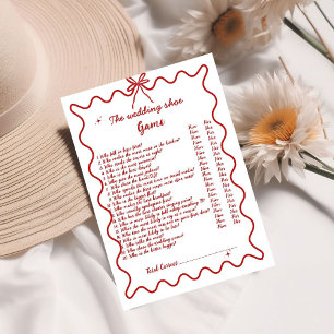 Carte de jeu de douche de mariage italienne pour c