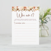 Carte de jeu de douche de mariée Boho Flowers Fall (Debout devant)