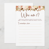 Carte de jeu de douche de mariée Boho Flowers Fall (Devant / Derrière)