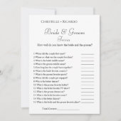 Carte de jeu de douche de mariée et de mariée (Devant)