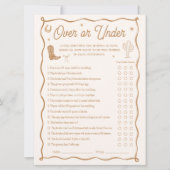 Carte de jeu de douche de mariée occidentale Plus  (Devant)