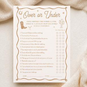 Carte de jeu de douche de mariée occidentale Plus 