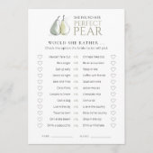 Carte de jeu de douche de mariée Parfaite Poire Pl (Devant)