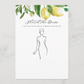 Carte de jeu de douche nuptiale « Dessinez la robe (Devant)