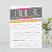 Carte de jeu de fête de Bachelorette Bridal Libs ( (Debout devant)