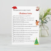 Carte de jeu de fête de Noël en famille (Debout devant)