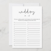 Carte de jeu de Fête des mariées A-Z Mariage STELL (Devant)