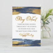 Carte de jeu de Fête des mariées bleue Abstraite R (Debout devant)