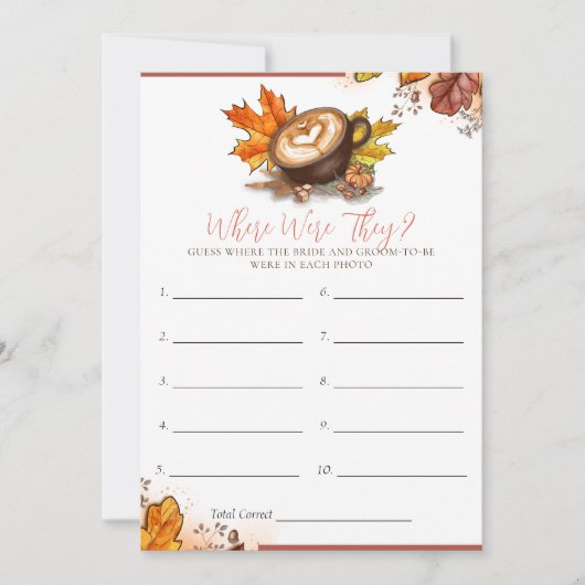 Carte de jeu de Fête des mariées d'Amour Espresso (Devant)