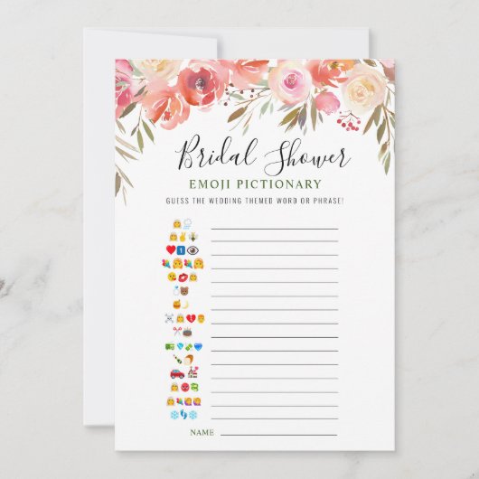 Carte de jeu de Fête des mariées de fleurs douces (Devant)