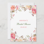 Carte de jeu de Fête des mariées de fleurs douces (Dos)