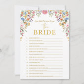 Carte de jeu de Fête des mariées de prairie Fleur  (Devant)