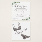 Carte de jeu de Fête des mariées Eucalyptus BUDGET (Devant & derrière)