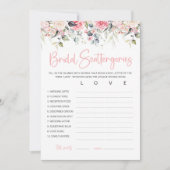 Carte de jeu de Fête des mariées florale (Devant)