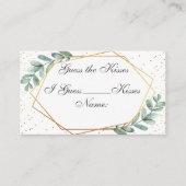 Carte de jeu de Fête des mariées géométrique Eucal (Devant)