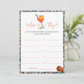 Carte de jeu de Fête des mariées Juicy Orange Spri (Debout devant)