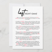 Carte de jeu de Fête des mariées moderne gauche dr (Devant)