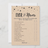 Carte de jeu de Fêtes des mariées jamais ou jamais (Devant)