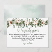 Carte de jeu de la culotte de mariage hivernal au (Devant / Derrière)