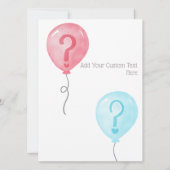 Carte de jeu de la fête de révélation de genre Wat (Dos)