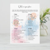 Carte de jeu de la fête de révélation de genre Wat (Debout devant)