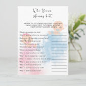 Carte de jeu de la partie de révélation de genre (Debout devant)