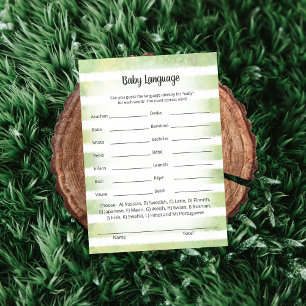 Carte de jeu de langage bébé lapin blanc