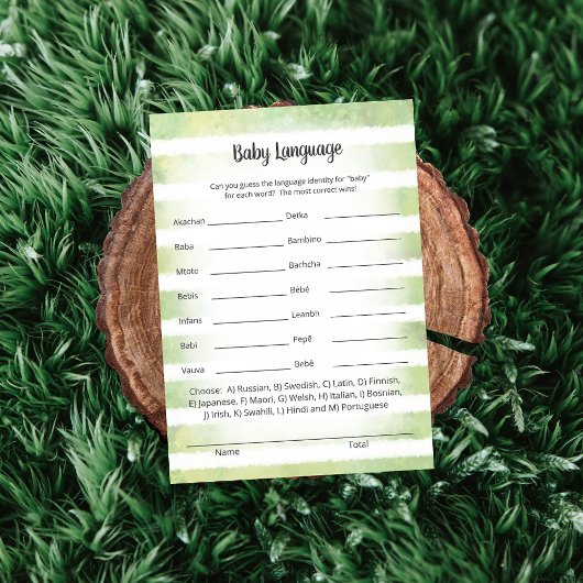 Carte de jeu de langage bébé lapin blanc