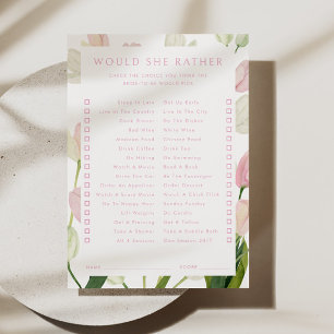 Carte de jeu de mariage 'Aurait-elle plutôt' aux t