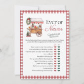 Carte de jeu de mariée de marché jamais ou jamais (Devant)