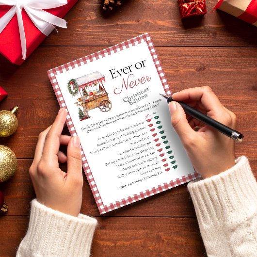 Carte de jeu de mariée de marché jamais ou jamais