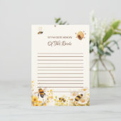 Carte de jeu de mémoire préférée de la mariée pour (Debout devant)