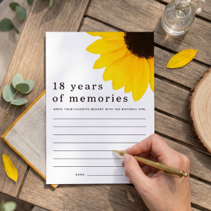 Carte de jeu de mémoire préférée pour les 18 ans d