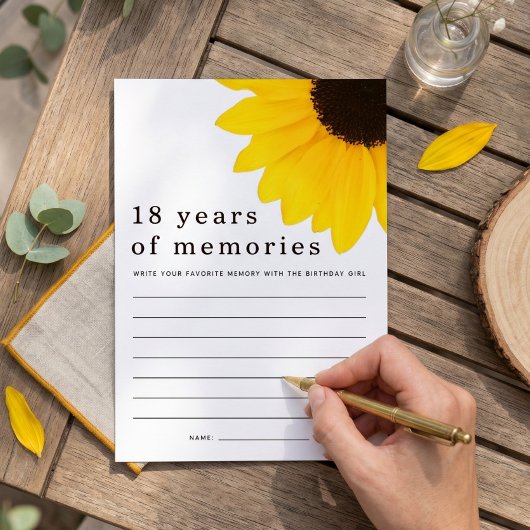 Carte de jeu de mémoire préférée pour les 18 ans d