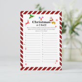 carte de jeu de mots de Noël A-Z (Debout devant)