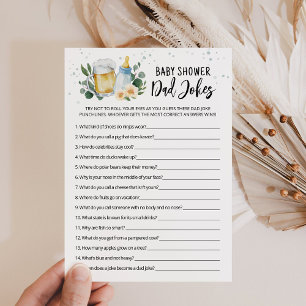 Carte de jeu de mots d'esprit de papa pour Baby Sh