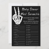 Carte de jeu de mots mêlés pour Baby Shower Hallow (Devant)