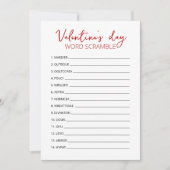 Carte de jeu de mots mêlés pour la Saint-Valentin (Devant)
