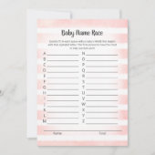 Carte de jeu de nom de bébé Tan Bunny Rose (Devant)